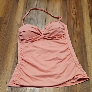 Anne Cole Pink Ruched Tankini Top